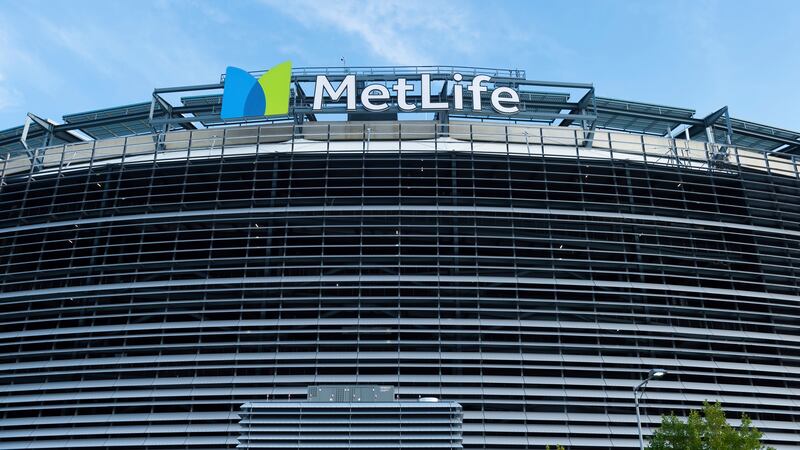 The exterior of MetLife Stadium is seen on Wednesday, Aug. 30, 2023, in East Rutherford, N.J....
