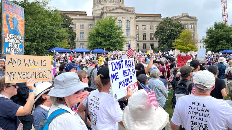 No Kings Day at Liberty Plaza in Atlanta